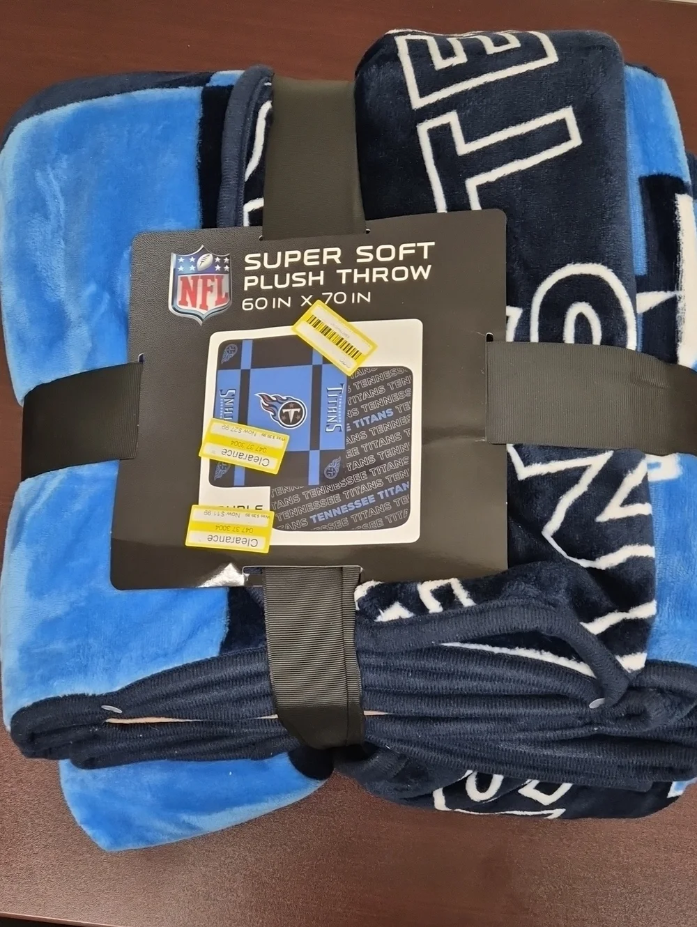 NFL Tennessee Titans Plush Throw - Light Blue & Navy